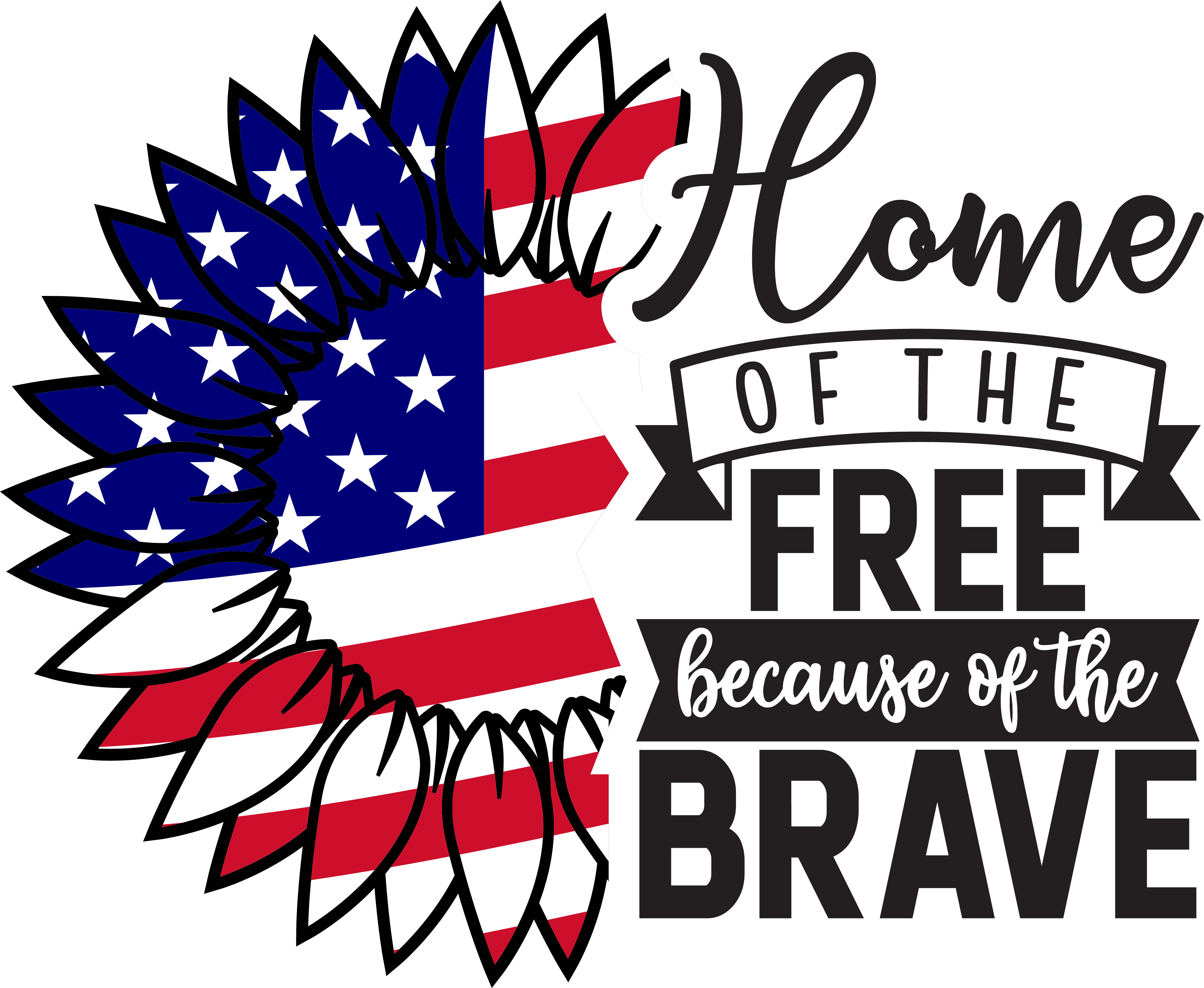 Home the free because of the brave