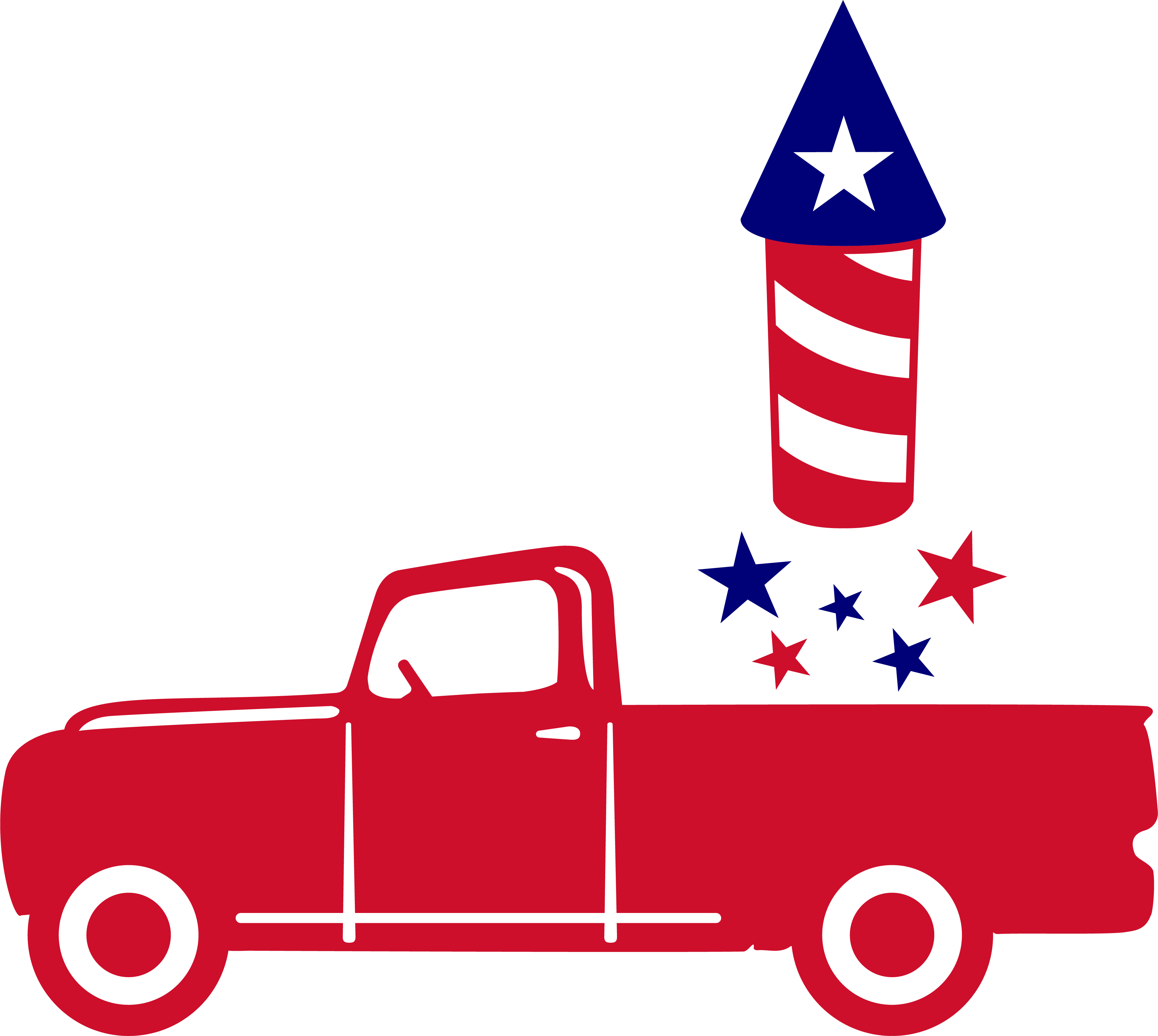 Patriotic old truck