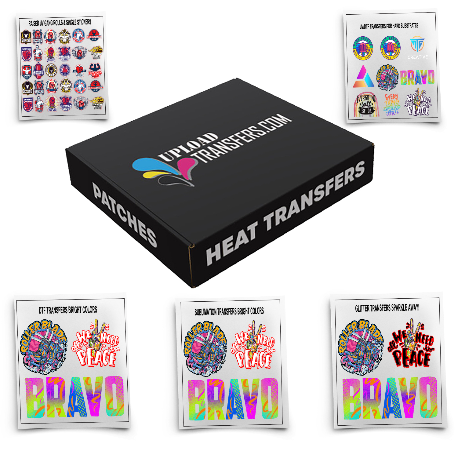 Free DTF Samples Pack, Custom Heat Transfers